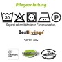 Pflegehinweise für Bestlivings Kissenhülle Ellen: Waschen, nicht bleichen, trocknen, bügeln, chem. Reinigung.