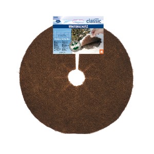 Videx Garden Kokos-Disc, dunkelbraun, Ø 37 cm, für Winterschutz und als Beetabdeckung.