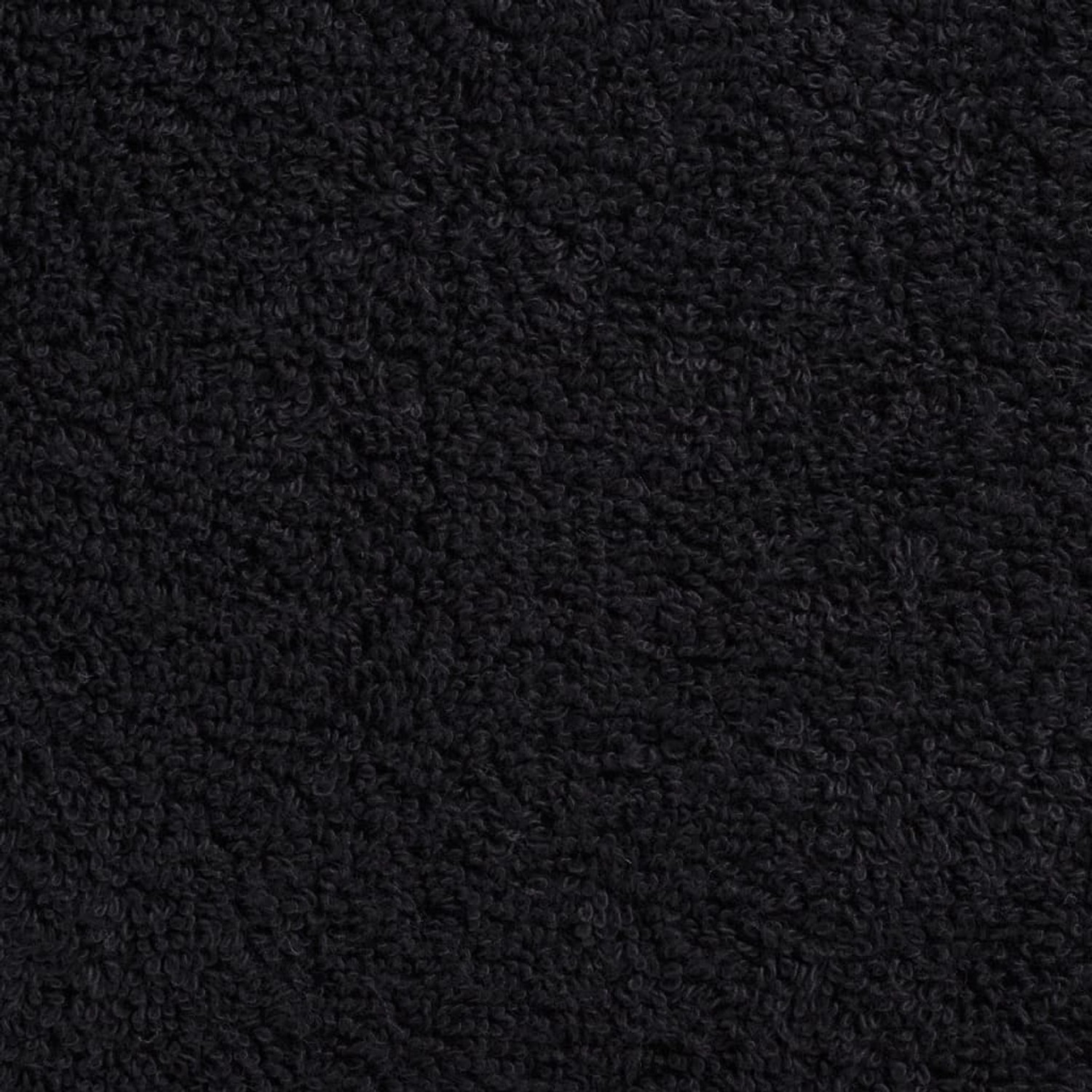 Detailaufnahme: Schwarzes Premium-Badetuch aus Baumwolle, 100x150 cm, flauschige Textur.