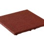 Rotbraune Fallschutzplatte/Elastikmatte, 50x50x3 cm, für Terrasse & Spielplatz.