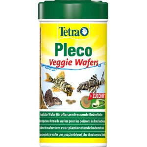 Tetra Pleco Veggie Wafers 250ml: Fischfutter-Pellets mit Zucchini für pflanzenfressende Fische.