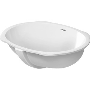 Weißes Duravit Santosa Einbauwaschbecken, 51 cm, ovale Form, ohne Hahnloch