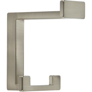 Siro Huthaken, Edelstahlfarbig, glänzend, mit drei Aufhängemöglichkeiten. Moderner Garderobenhaken.