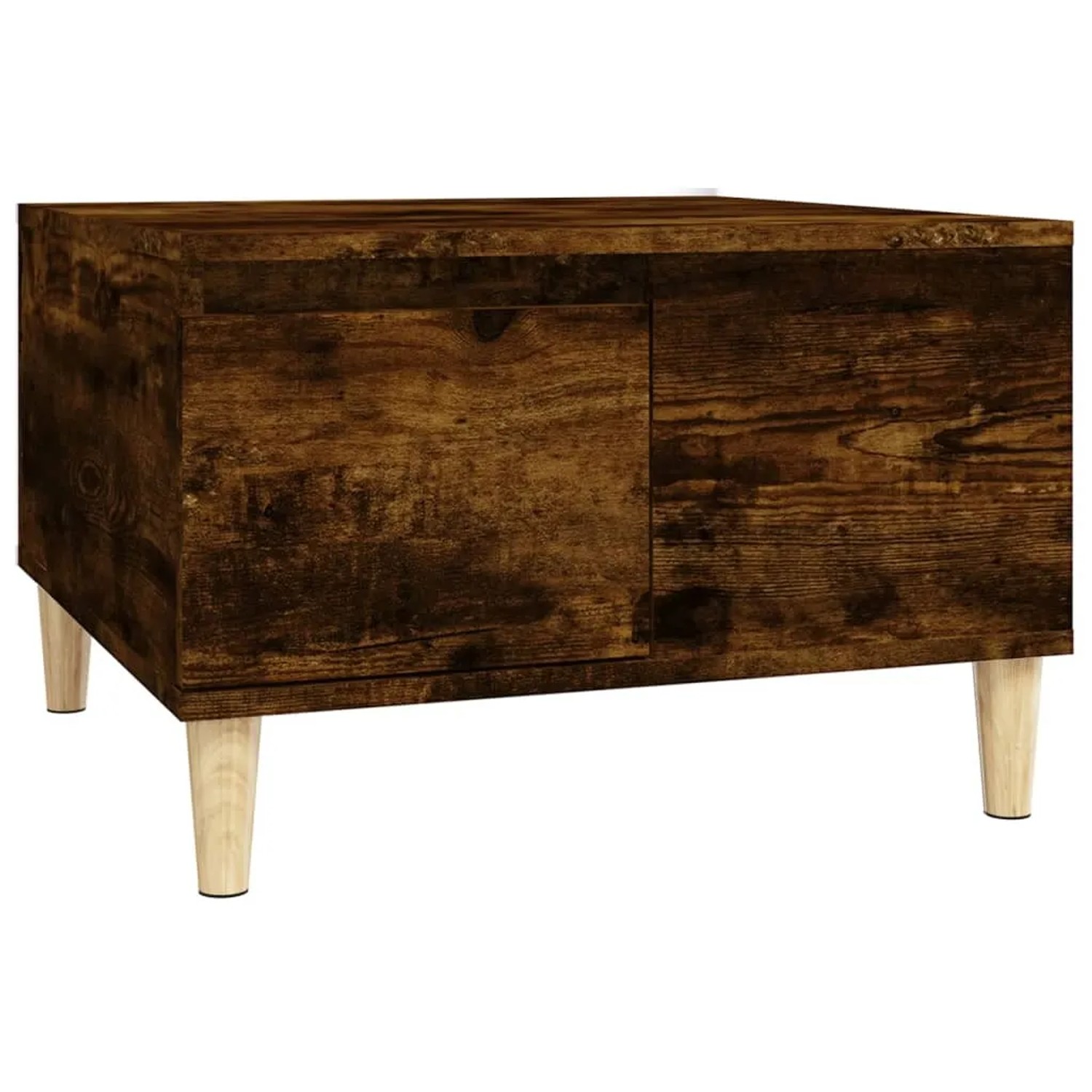 vidaXL Couchtisch Räuchereiche 55x55x36,5 cm Holzwerkstoff 821081