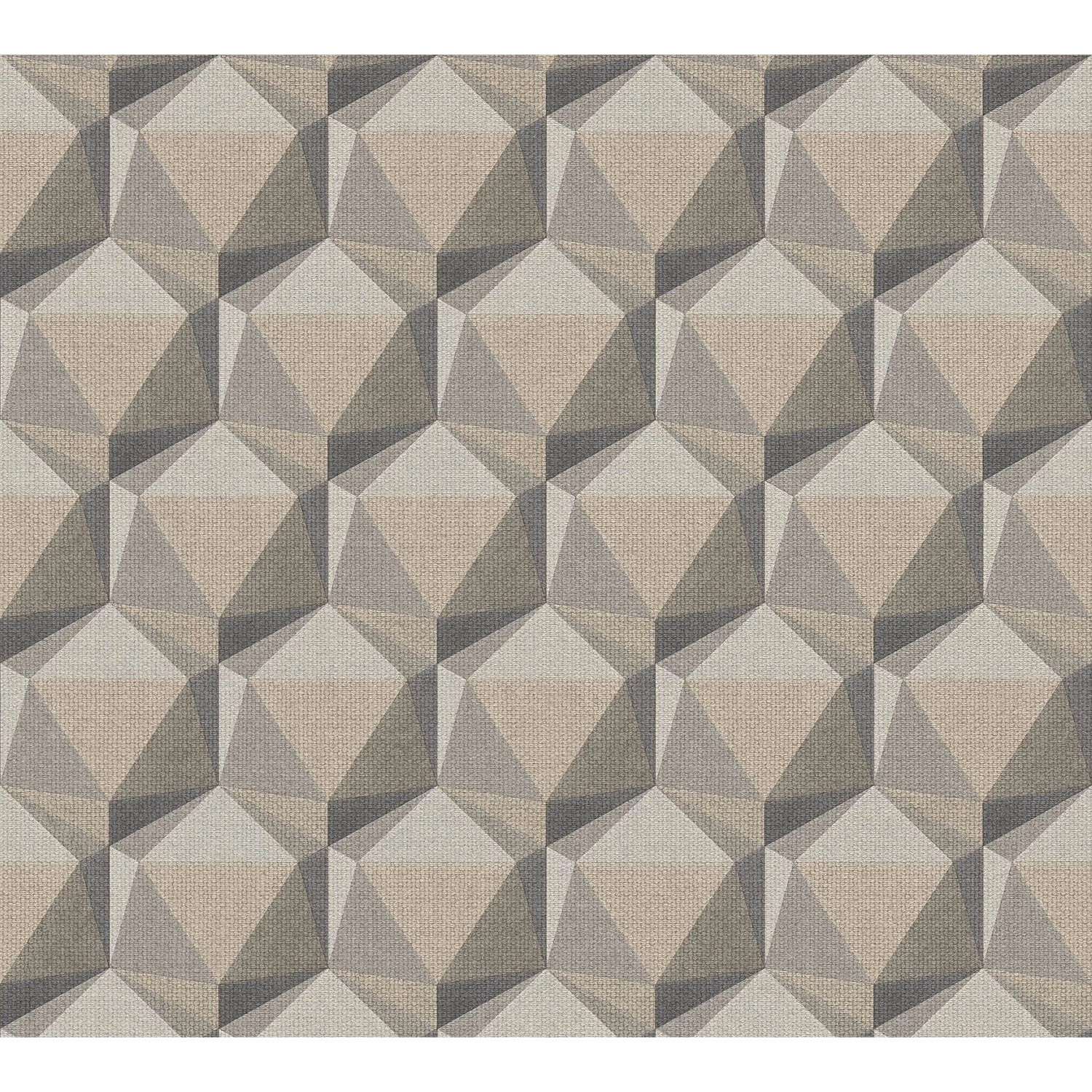 PROFHOME 387481-GU Grafik Tapete Retro Matt Beige Grau Taupe 0,53 m x 10,05 günstig online kaufen