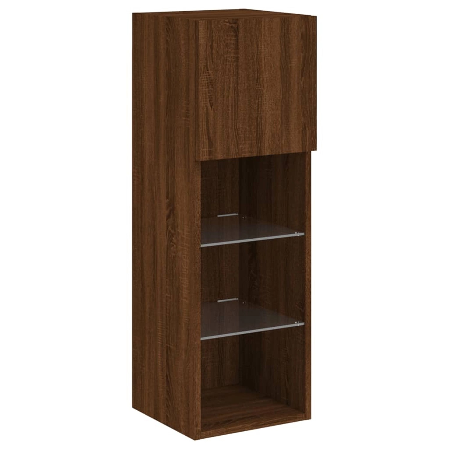 VidaXL TV-Schrank mit LED-Leuchten Braun Eichen-Optik 30,5x30x90 cm günstig online kaufen