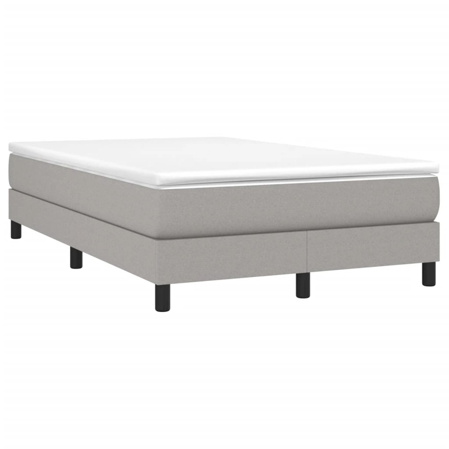 vidaXL Boxspringbett mit Matratze Hellgrau 120x190 cm Stoff 3269657 günstig online kaufen