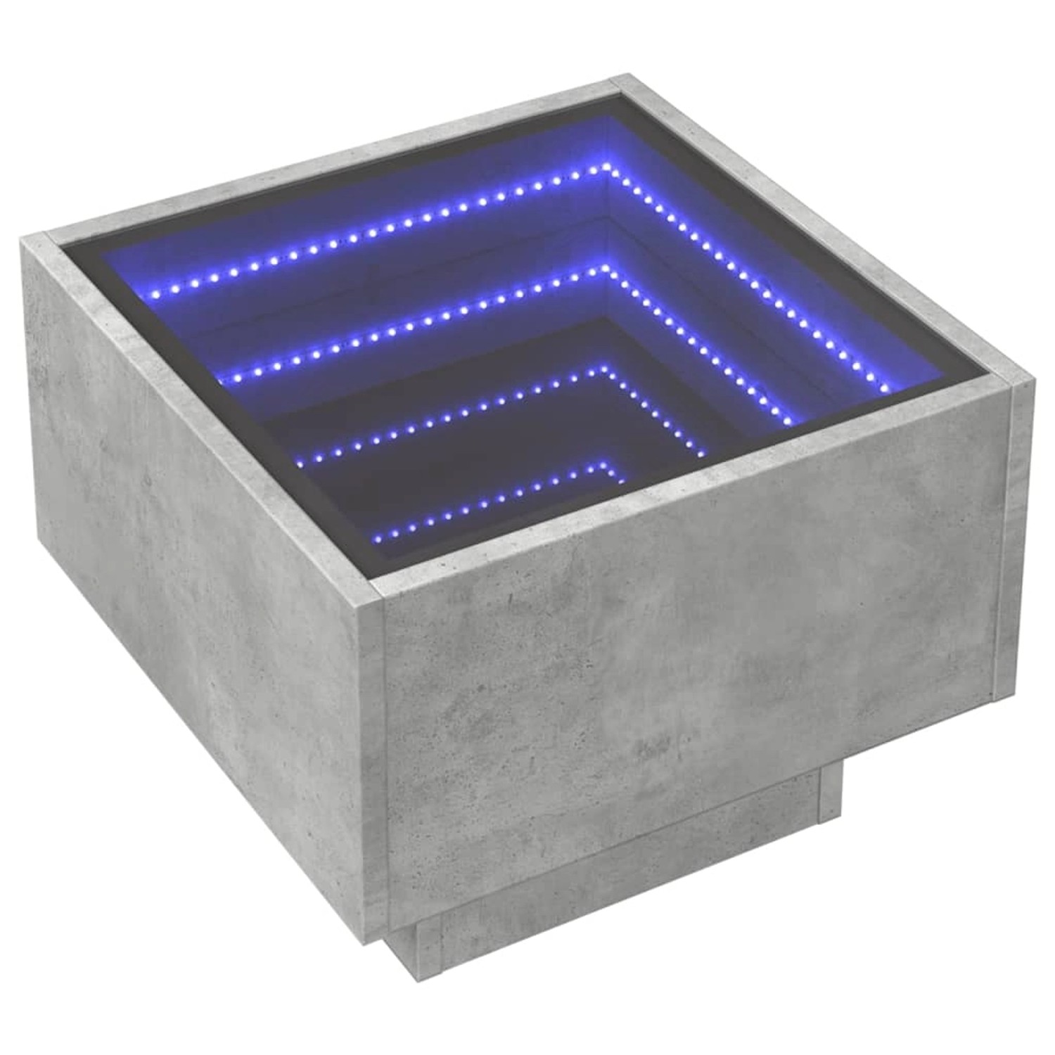 vidaXL Beistelltisch mit LED Betongrau 40x40x30 cm Holzwerkstoff 847500 günstig online kaufen