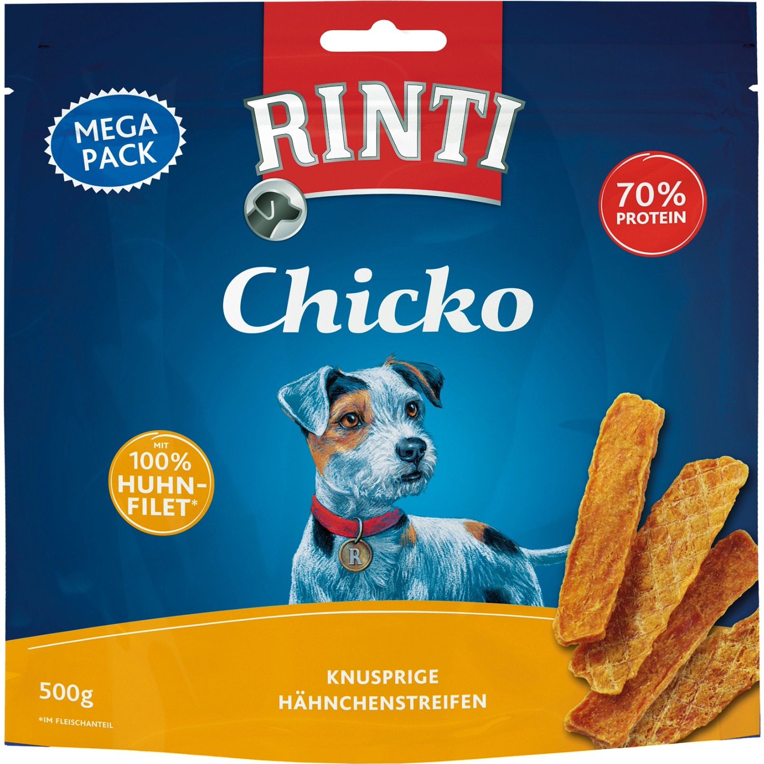 Rinti Hunde-Natursnacks Chicko Hähnchenstreifen Megapack 500 g