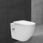 Spülrandloses Hänge WC mit Bidet Funktion von ECD Germany, Keramik, weiß.