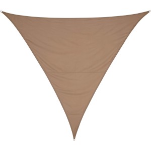 Dreieckiges Sonnensegel Neptun Beach in Khaki, 360 cm. Moderner Sonnenschutz für Garten und Terrasse.