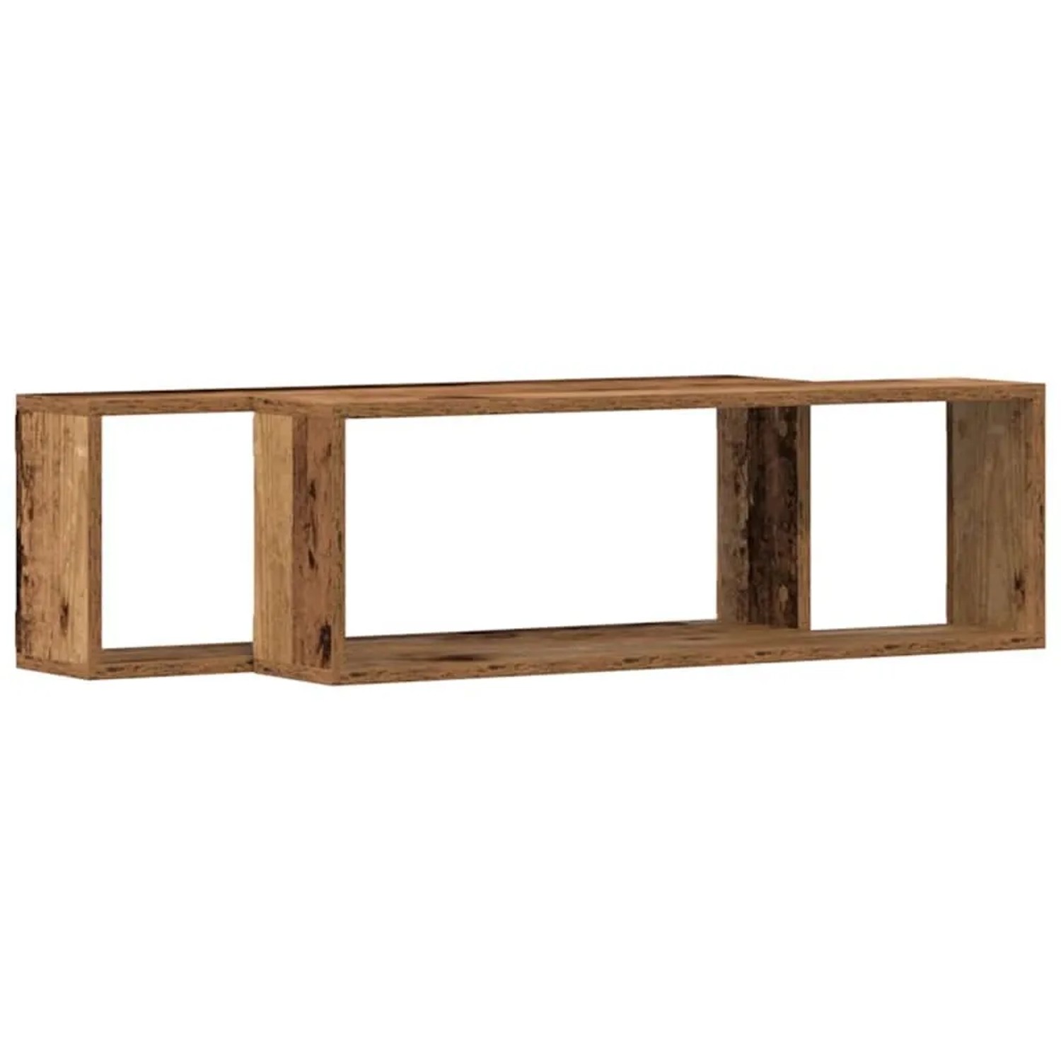 vidaXL Wandregale 2 Stk Altholz 80 x 15 x 26 cm Holzwerkstoff 862639