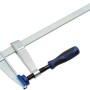 LUX Schraubzwinge Druckguss, 250x80mm, Comfort, mit blau-schwarzem Griff.