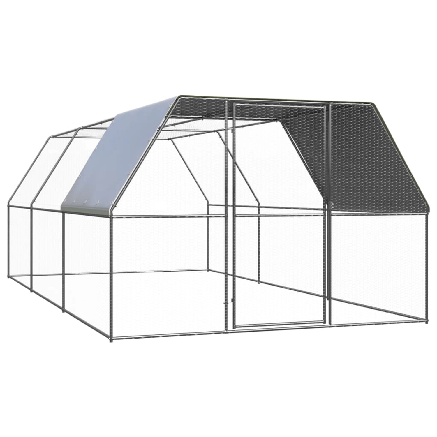 vidaXL Outdoor-Hühnerkäfig 3x6x2 m Verzinkter Stahl Modell 2