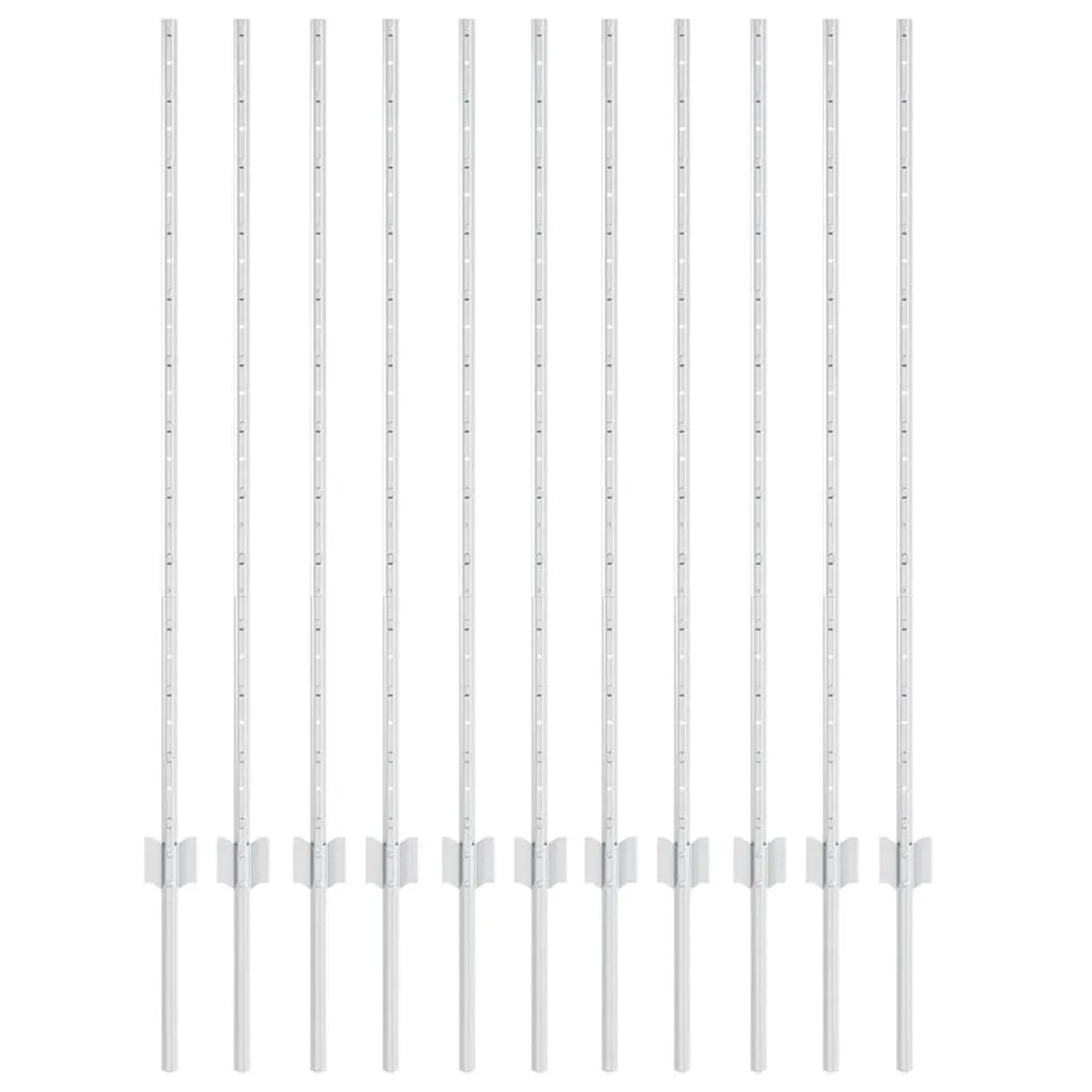 vidaXL Zaunpfosten 11 Stk Silber 120 cm Stahl 42006299 günstig online kaufen