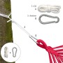 AMANKA Hängematten Befestigung Set mit Seilen und Karabiner bis 160kg, zur Anbringung an Bäumen.