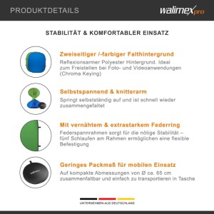 Walimex Pro 2 In 1 Falthintergrund 200X230Cm Fotohintergrund Hintergrund Studio