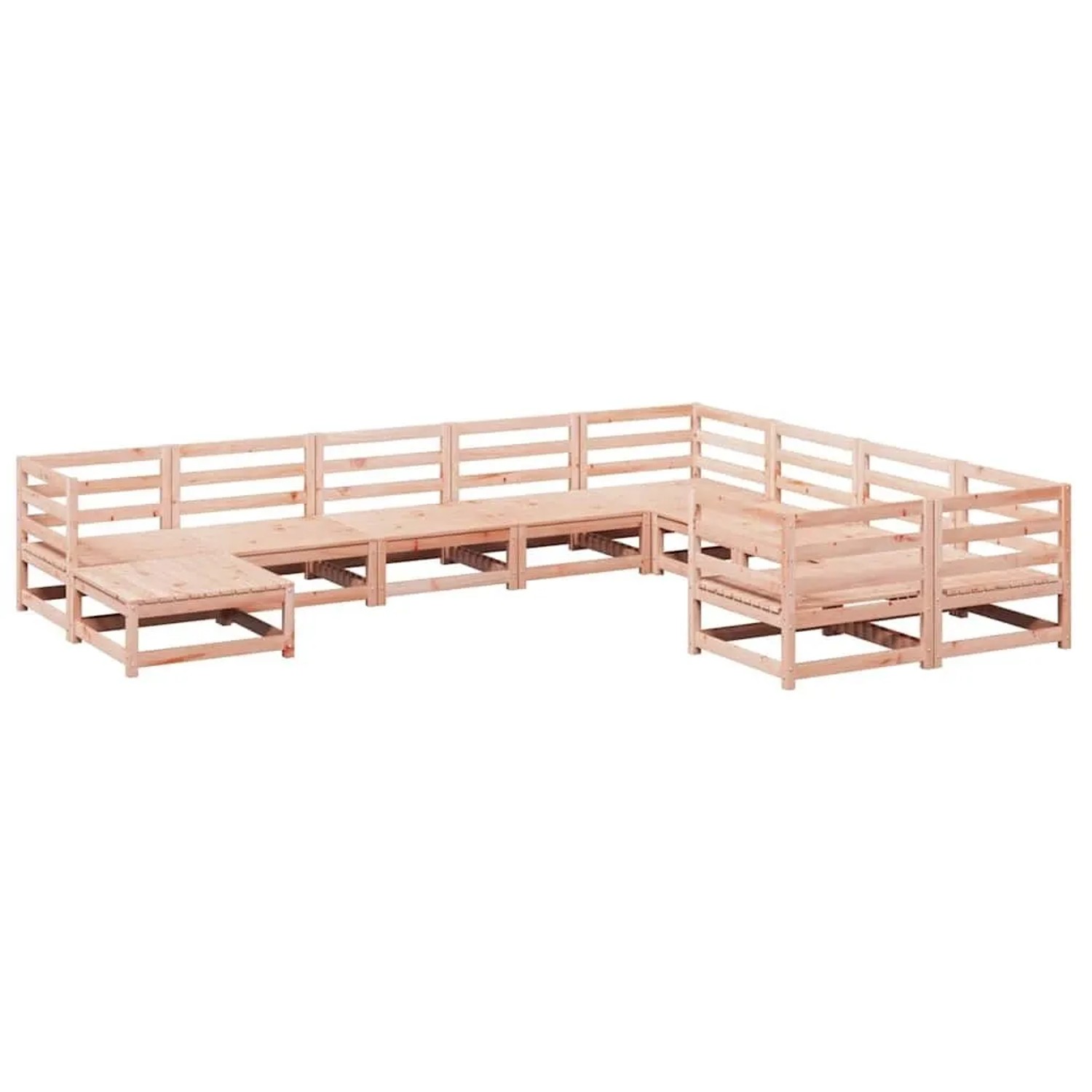 vidaXL 10 Tlg Garten-Sofagarnitur Massivholz Douglasie 3299638