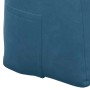 Blaues Samt Rückenkissen mit Seitentasche. Weicher Stoff für Kissen & Kissenbezüge.