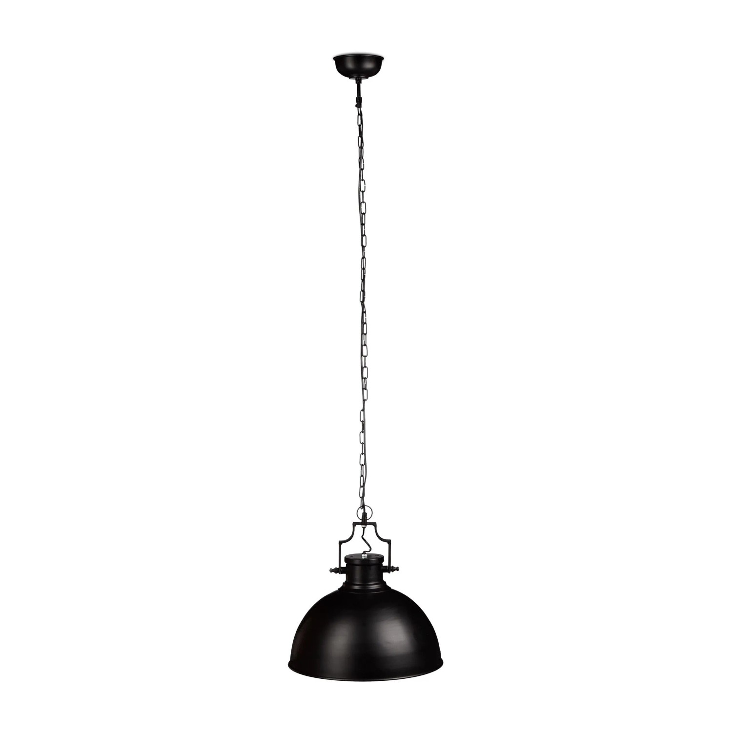 Relaxdays Hängelampe Eisen Schwarz Einflammig Handbemalt 155 cm x 40,5 cm x 40,5 cm 2,4 kg