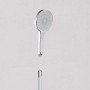 Schütte Stangenbrause-Set Karibik Oval Chrom-Hellgrau mit Brauseschlauch und Handbrause.