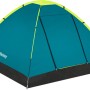 Bestway® Cool Ground 3 Zelt für 3 Personen, blaugrün mit gelben Akzenten. Campingzubehör.