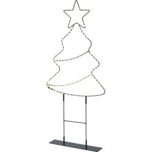 Metall-Lichtfigur Tanne mit warmweißen Mini-LEDs, 67,5 cm hoch, für Innen & Außen.