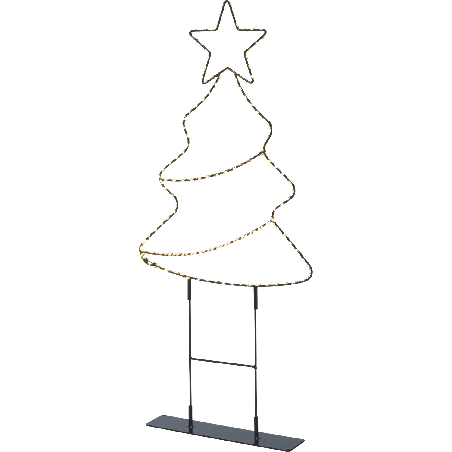 Metall-Lichtfigur Tanne 30 cm x 67,5 cm Warmweiß 180 Mini-LEDs günstig online kaufen