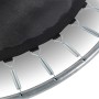 Detailaufnahme: Schwarzes EXIT Silhouette Gartentrampolin (D427cm) mit Federn.
