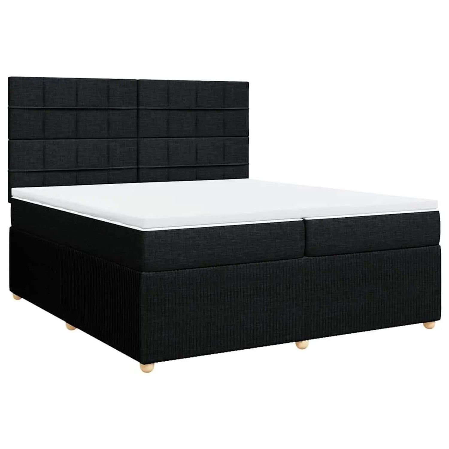 vidaXL Boxspringbett mit Matratze Schwarz 200x200 cm Stoff 3292165 günstig online kaufen