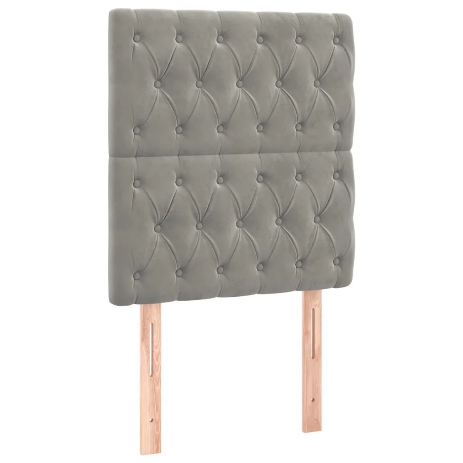 vidaXL Kopfteil Hellgrau 80x7x118/128 cm Samt 3116698