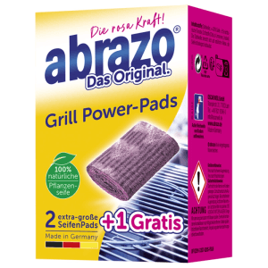 abrazo Grill Power-Pads, 3er Pack extra groß. Reiniger für Grill und Backofen.