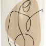 Beiger Zahnputzbecher Faceline von Kleine Wolke mit modernem Linien-Design.