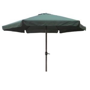 Lex XL Alu Sonnenschirm Ø 3m Kurbelschirm Gartenschirm Marktschirm Krempe Grün