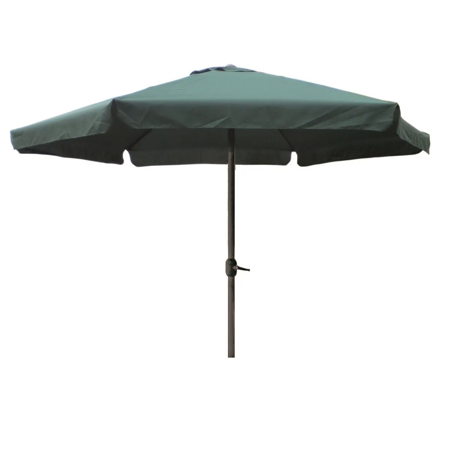 Lex XL Alu Sonnenschirm Ø 3m Kurbelschirm Gartenschirm Marktschirm Krempe Grün