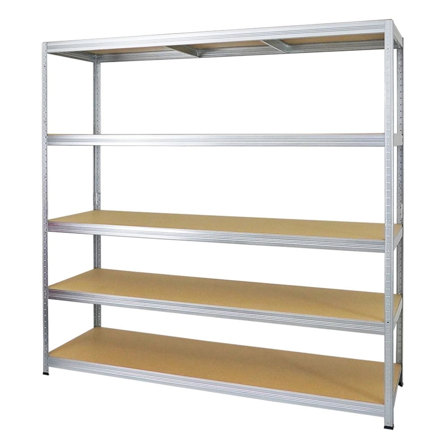 Verzinktes PROREGAL Schwerlastregal Giant Elephant mit 5 MDF-Fachböden, 180x180x60 cm.