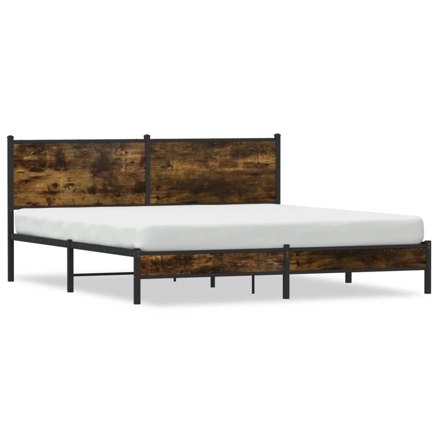 vidaXL Metallbett ohne Matratze Räuchereiche 160x200 cm 4007817 günstig online kaufen