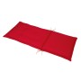 4 rote Beautissu Hochlehner Auflagen 120x50x6cm für Gartenstühle.