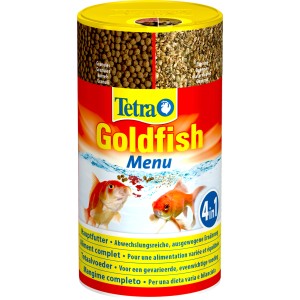 Tetra Goldfish Menu 250ml, Premium-Futter-Mix für Goldfische und Kaltwasserfische.