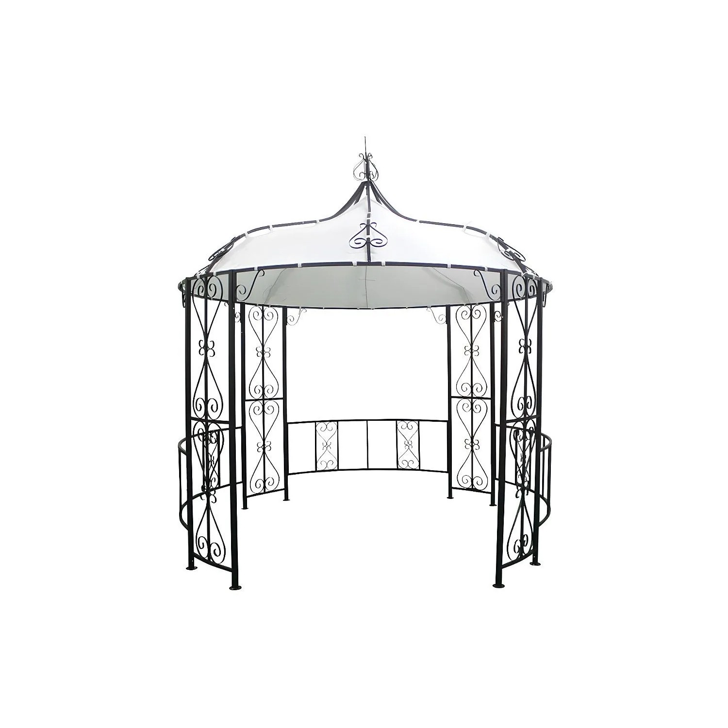 Vente-unique Gartenpavillon Tilcara Schwarz 300 cm