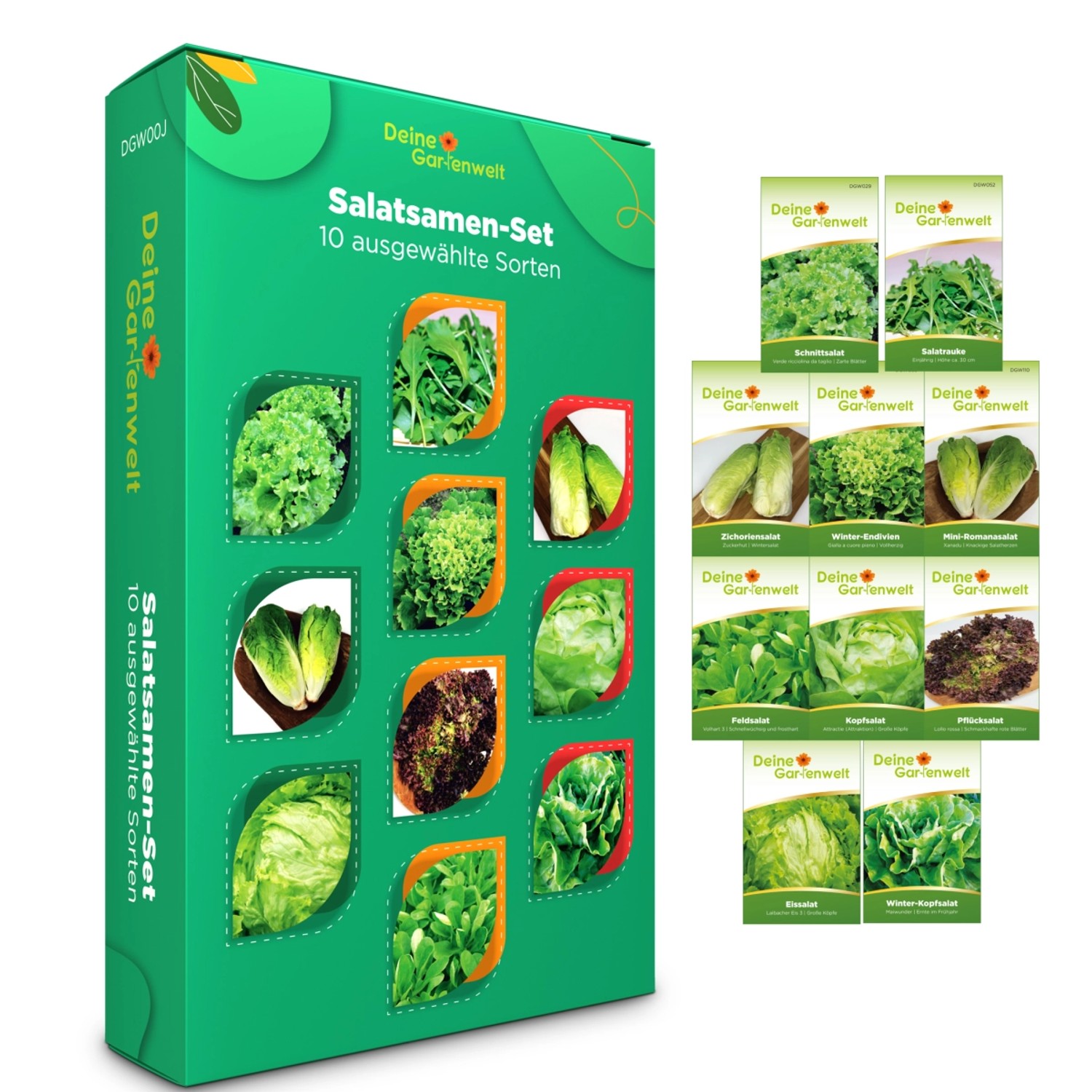 Deine Gartenwelt Salat Samen-Set mit 10 Sorten günstig online kaufen