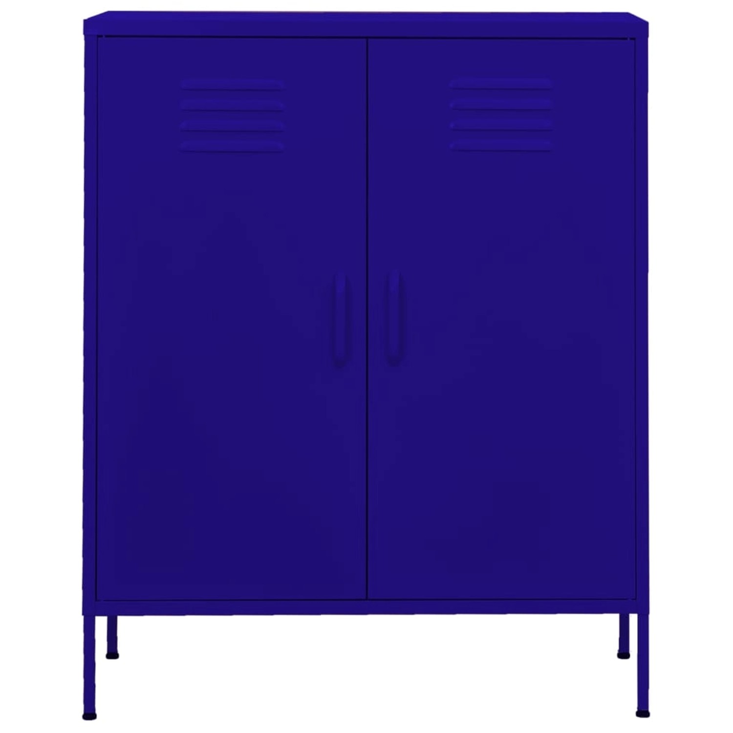 vidaXL Vitrine Lagerschrank Marineblau 80x35x101,5 cm Stahl günstig online kaufen