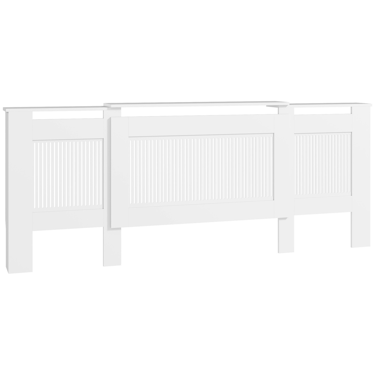 HOMCOM Heizkörperverkleidung Spanplatte MDF Weiß 201L x 19B x 81,5H cm günstig online kaufen