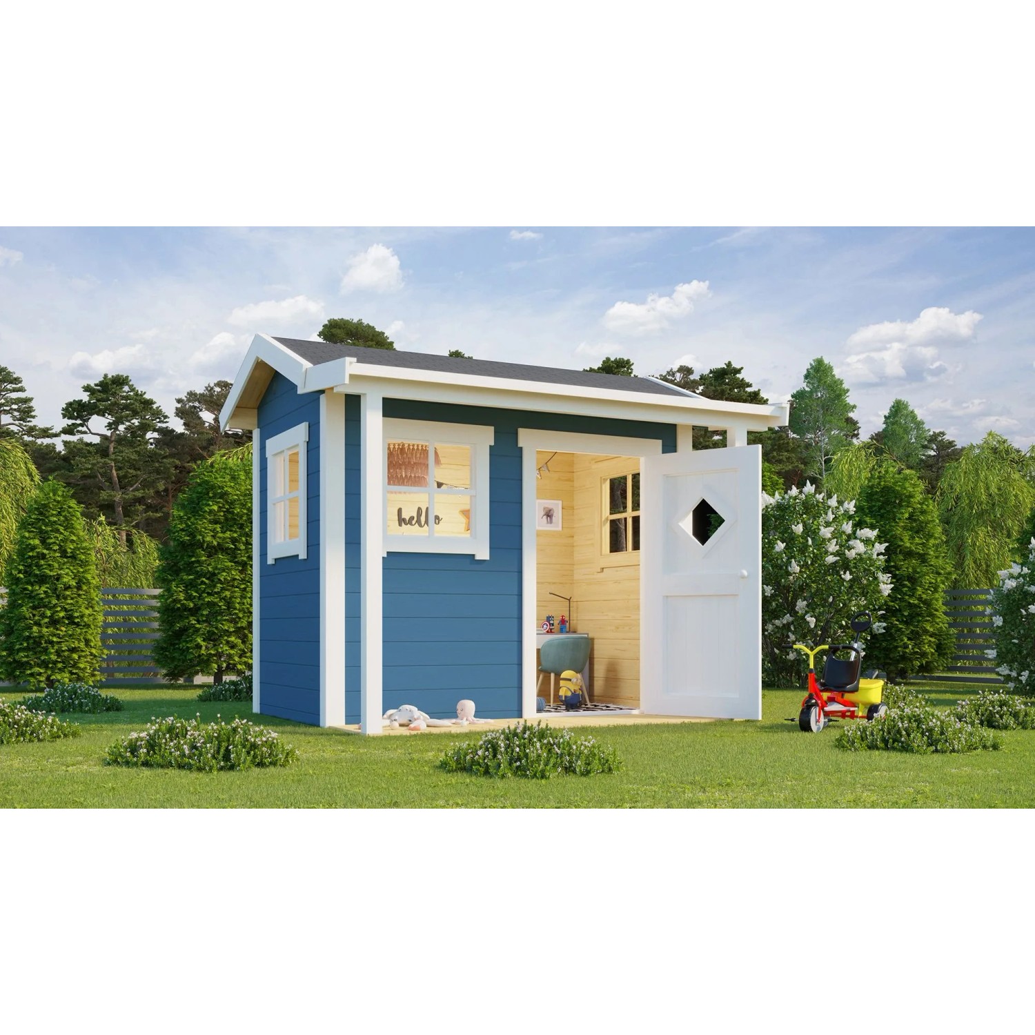 Lasita Spielhaus Pingo 120 cm x 200 cm Blau