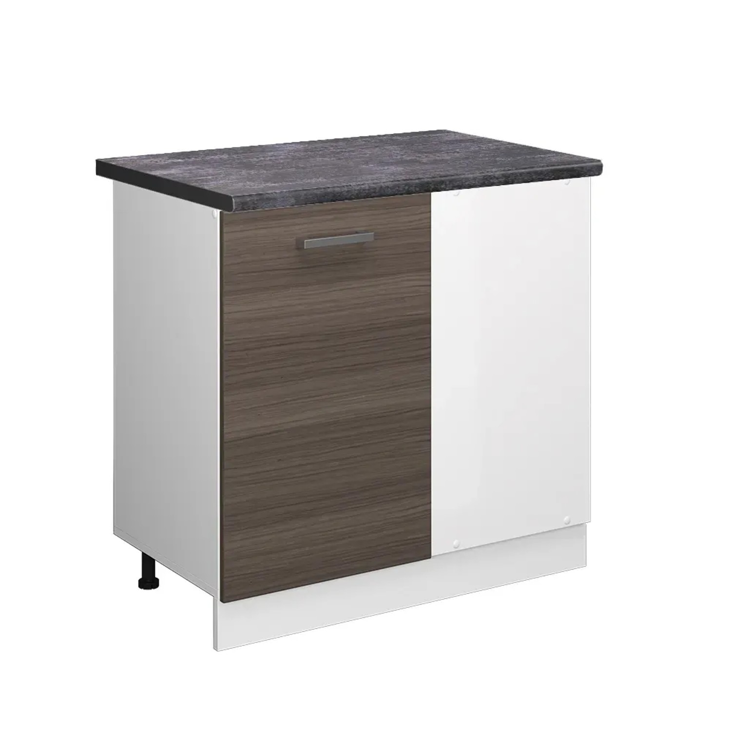 Vicco Eckunterschrank R-Line Küchen Eckschrank Grau/Weiß 86 cm AP Anthrazit