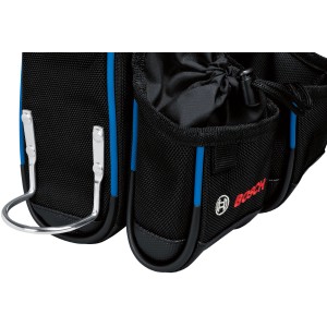 Bosch Professional Werkzeugtasche GWT 4, Werkzeugkoffer mit Hammerhalter und Nageltasche.