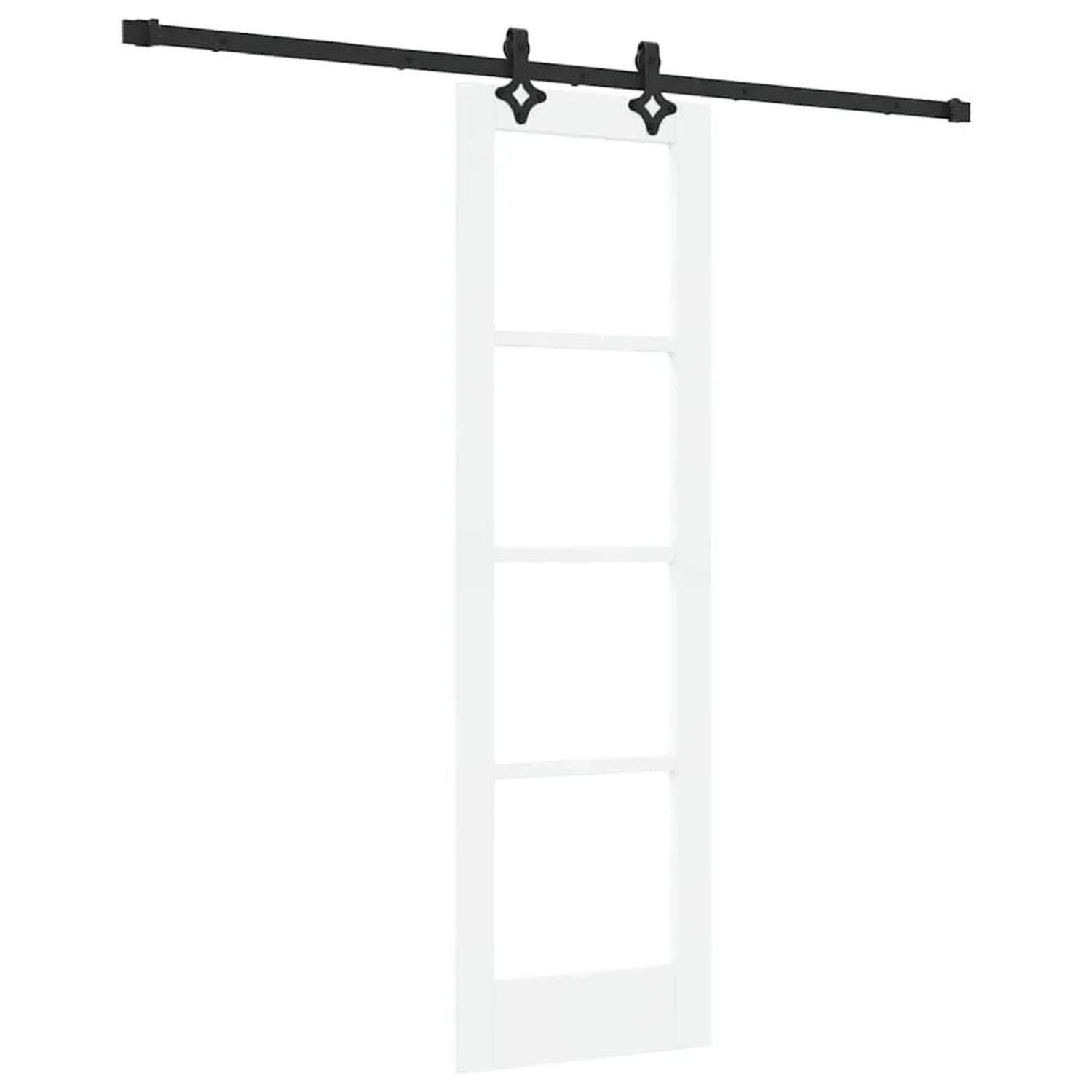 vidaXL Schiebetür ORKDAL Weiß und Schwarz 61 x 198,5 cm 3332182