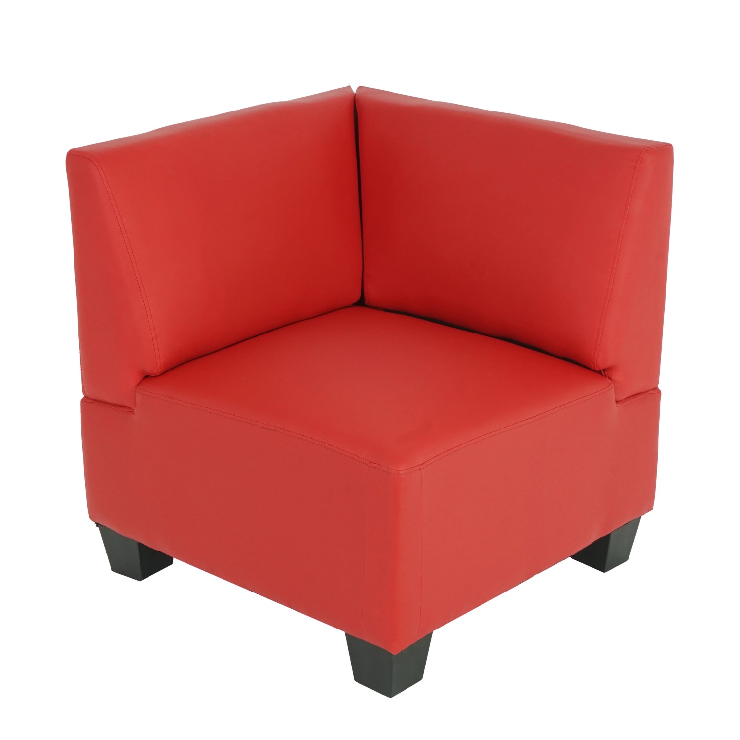 MCW Modular Eckteil Moncalieri Kunstleder Rot