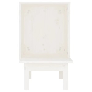 Weißes Katzenhaus aus Kiefernholz, 60x36x60 cm, für Kratzbäume.