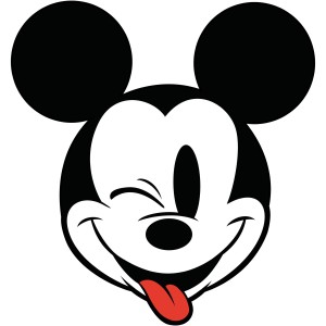 Selbstklebende Vliesfototapete mit Mickey Mouse Motiv (Ø 125cm) für Kinderzimmer.